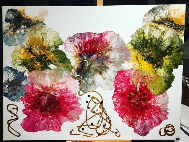 ‘Delicate Flowers acrylic blow-out’ - Image 2
