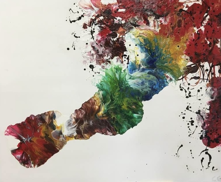 ‘Multi-coloured flash of colour’