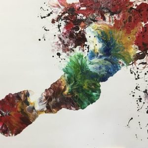 ‘Multi-coloured flash of colour’