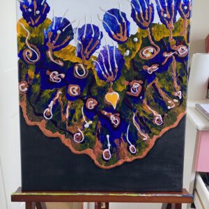 ‘Blue & White’ Abstract