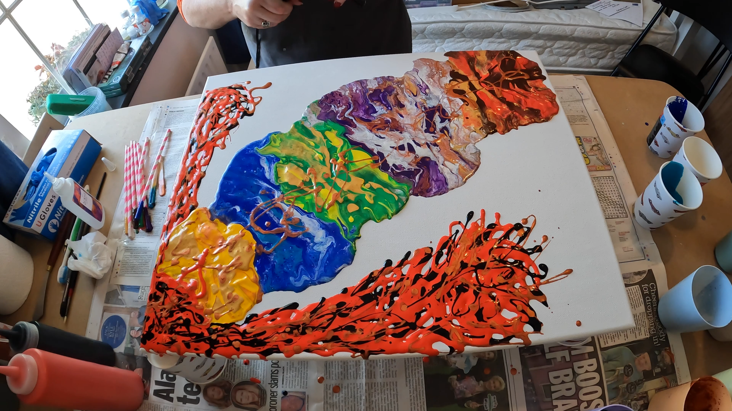 ‘Initiation Number 1 in Abstract, blow-out Painting’ - (for adults & children) - Image 3