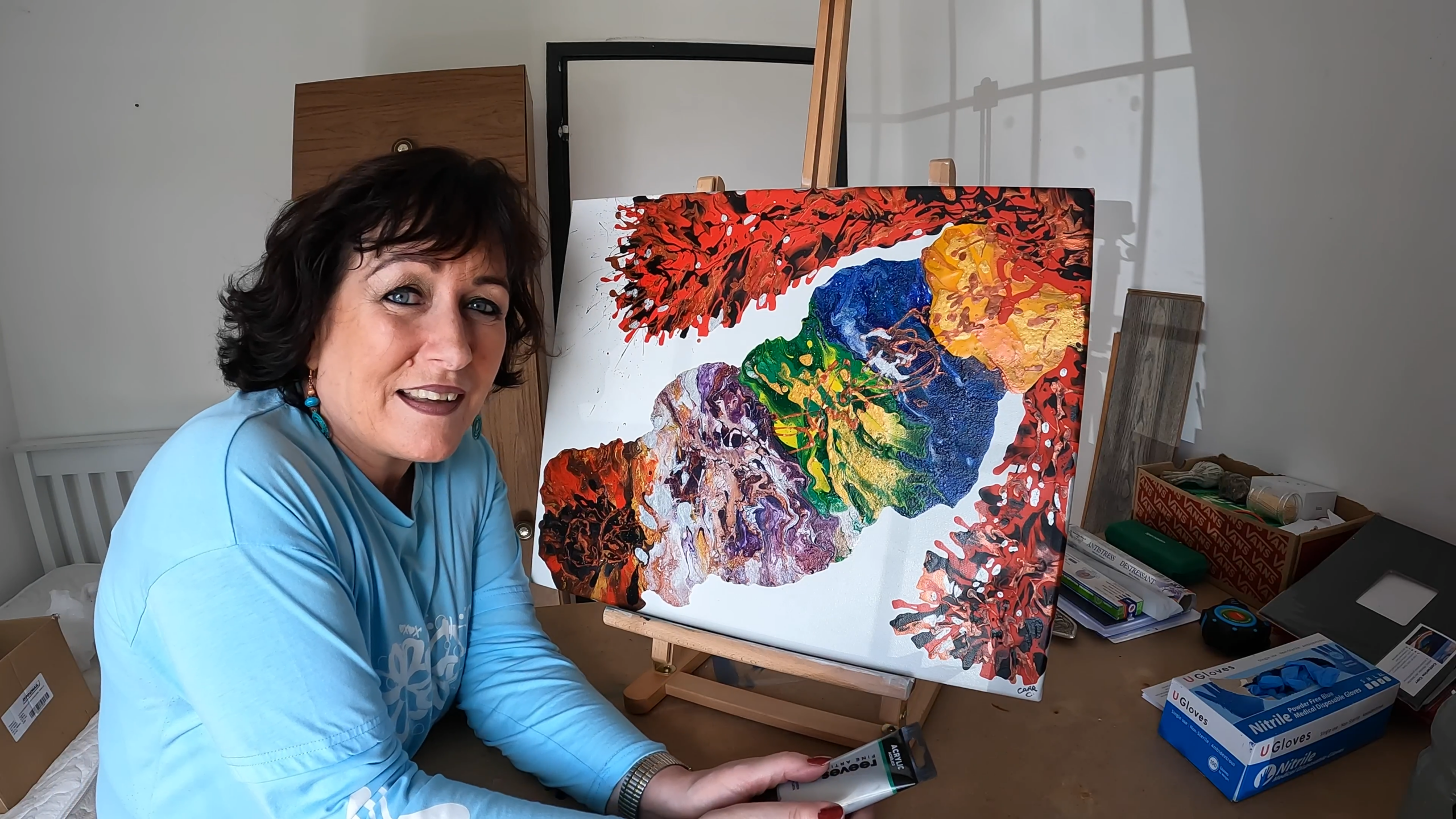 ‘Initiation Number 1 in Abstract, blow-out Painting’ - (for adults & children) - Image 4
